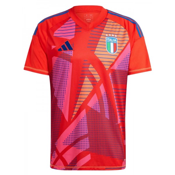 Italy maillot de gardien de but uniforme de football orange haut de maillot de football sportswear homme 2024-2025